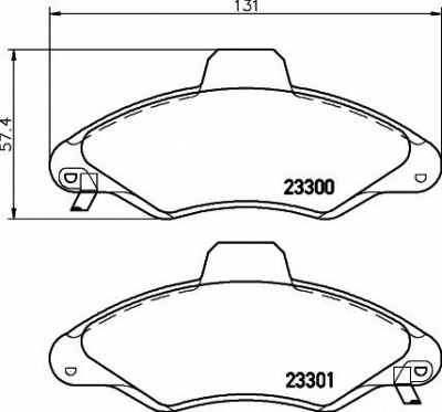 HELLA PAGID 8db355019291 -  Комплект тормозных колодок, дисковый тормоз